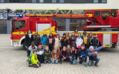 Der Besuch bei der Feuerwehr in Bruchsal